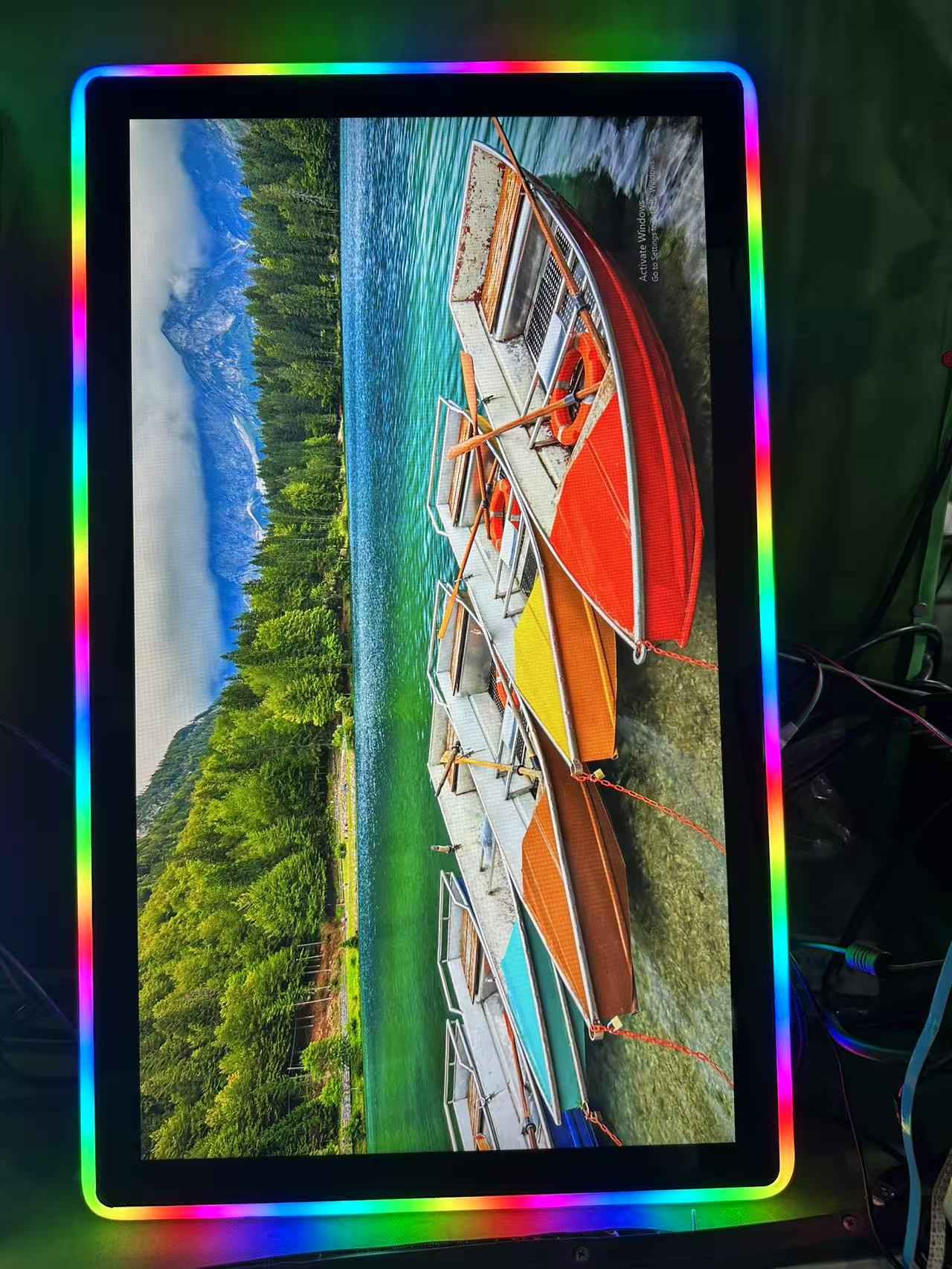 Monitor de juego de pantalla táctil capacitiva de 27 pulgadas con LED RGB