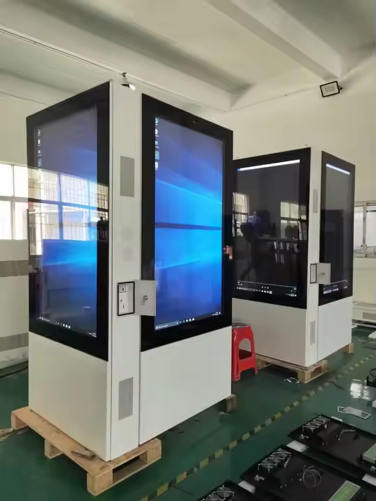 49 55 65 pulgadas AG AG AR Glass 4K Digital de doble cara con 4G